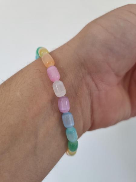 Rainbow Selenit Doğaltaş Bileklik