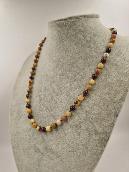 Mokaite Jasper 8mm/45cm kolye