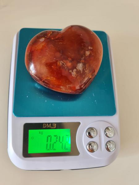 Akik Kızıl Kalp 240gr