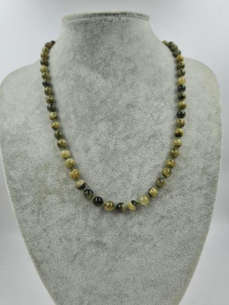 Yeşil Turmalin 8mm/45cm Kolye