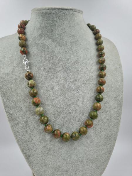 Unakit 10mm/55cm Doğaltaş Kolye Gümüş