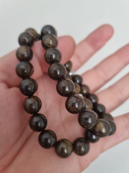 Bronzit 10mm Doğal Taş Bileklik