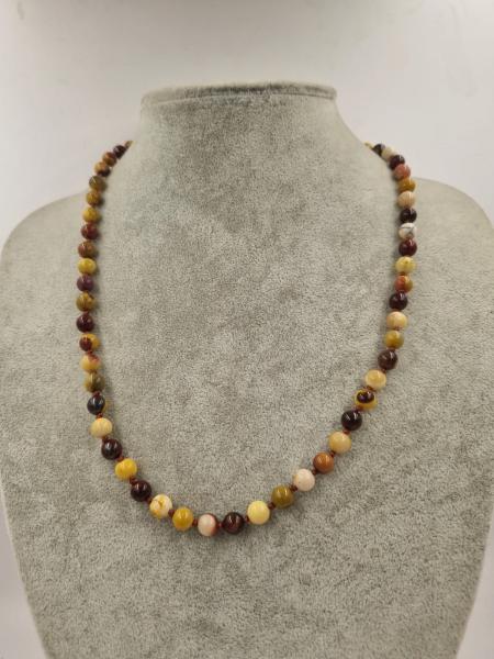 Mokaite Jasper 8mm/45cm kolye