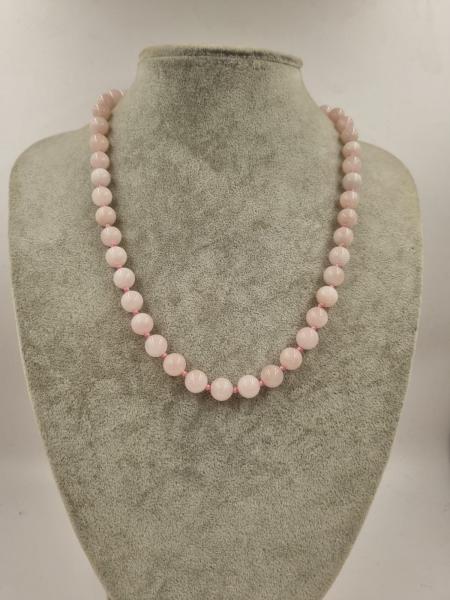 Pembe Kuvars 10mm/50cm Kolye