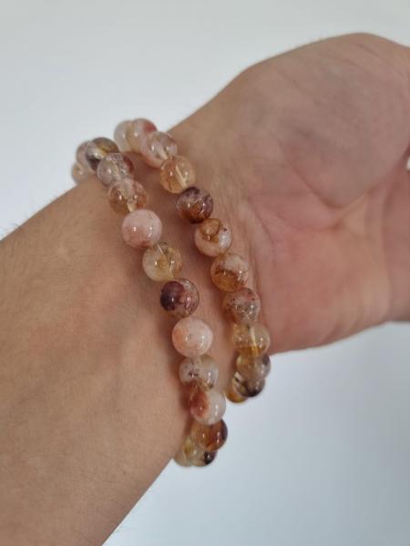 Fosilli Sitrin 8mm Doğaltaş Bileklik