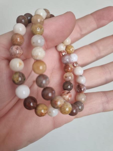 Mercan Fosil 8mm Doğal Taş Bileklik