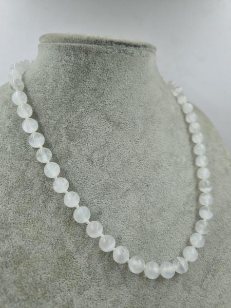 Selenit 10mm/45cm Kolye 