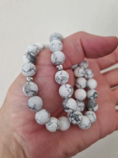 Doğal Havlit Taşı Bileklik 10mm