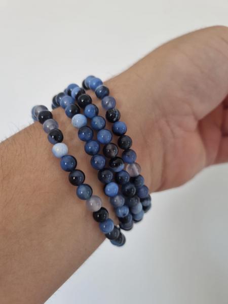 Mavi Akik 6mm Doğaltaş Bileklik