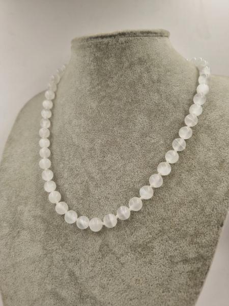 Selenit 10mm/45cm Kolye 