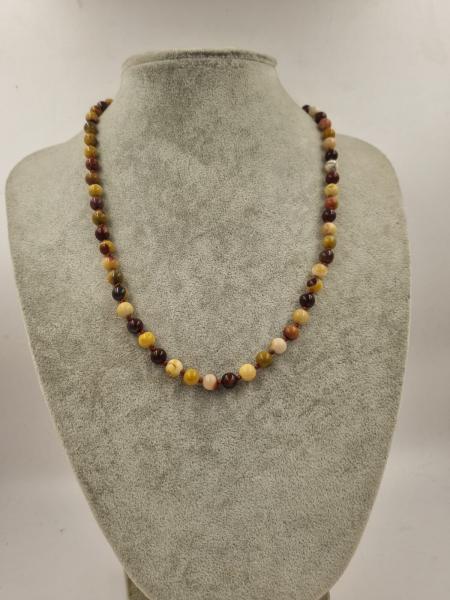 Mokaite Jasper 8mm/45cm kolye