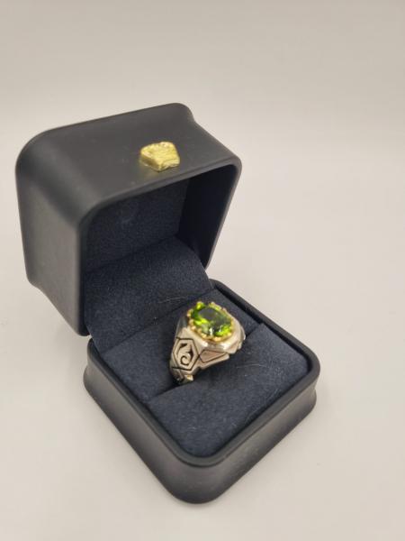Peridot Özel Tasarım Gümüş Yüzük