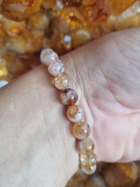 Fosilli Sitrin 8mm Doğaltaş Bileklik