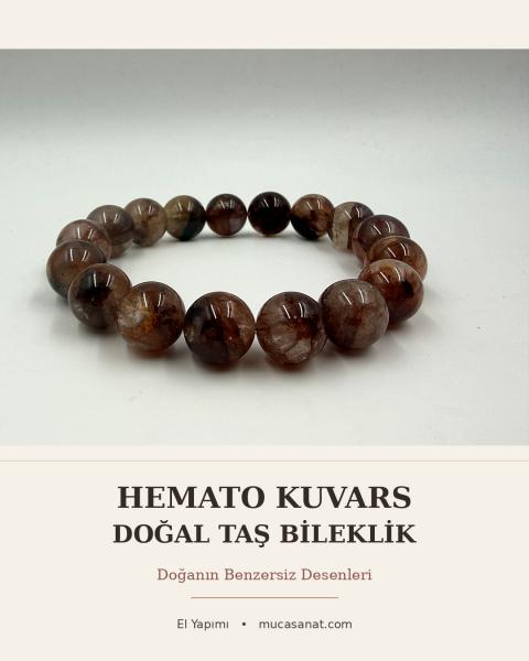 HEMATO KUVARS DOĞAL TAŞ BİLEKLİK
