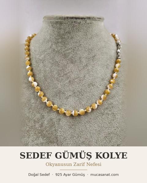 Sedef Gümüş Kolye