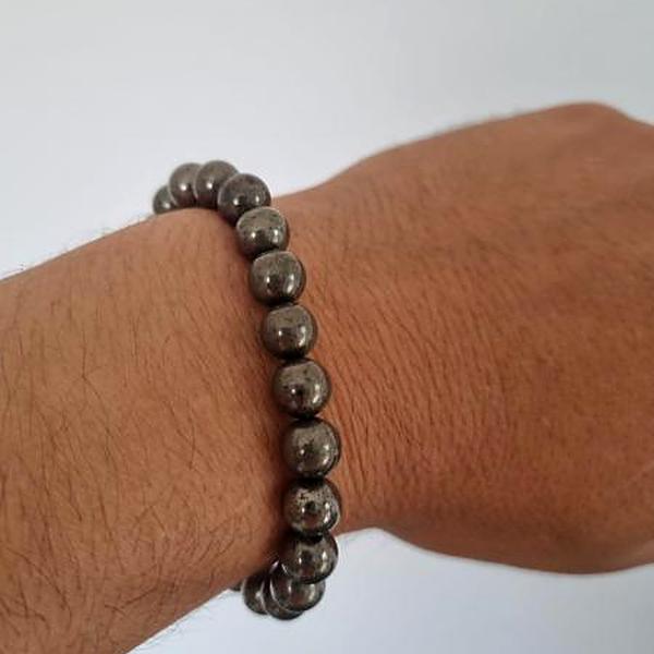 PİRİT BİLEKLİK 8mm — Altının Kardeşi, Bolluğun Mıknatısı
