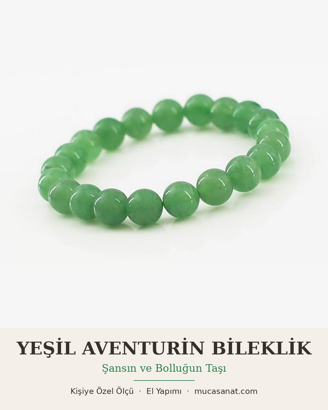 Yeşil Aventurin 8 mm Şans Doğal Taş Bileklik
